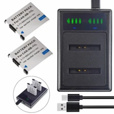 2x  Battery +LCD Dual Charger for NB-11L NB-11LH & Canon ELPH 180 ELPH 190 IS