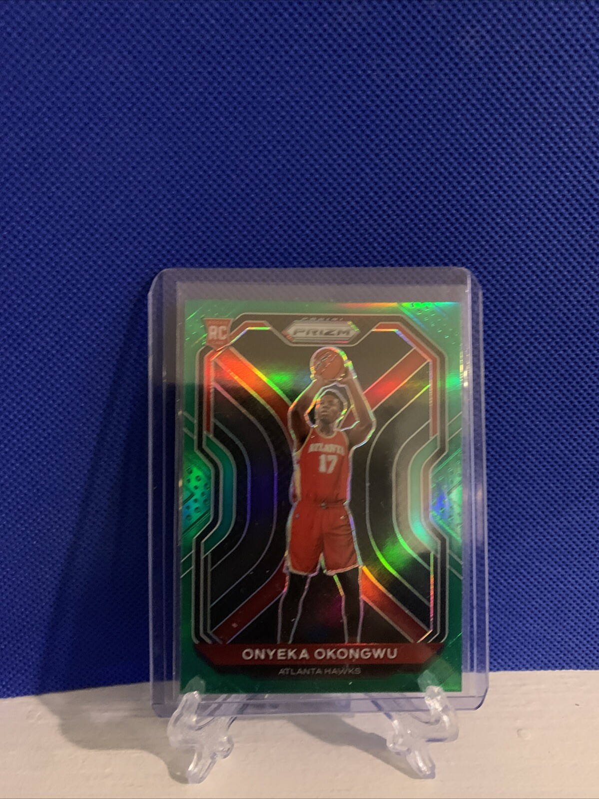 2020-21 Panini Prizm - Green Prizm #260 Onyeka Okongwu (RC)