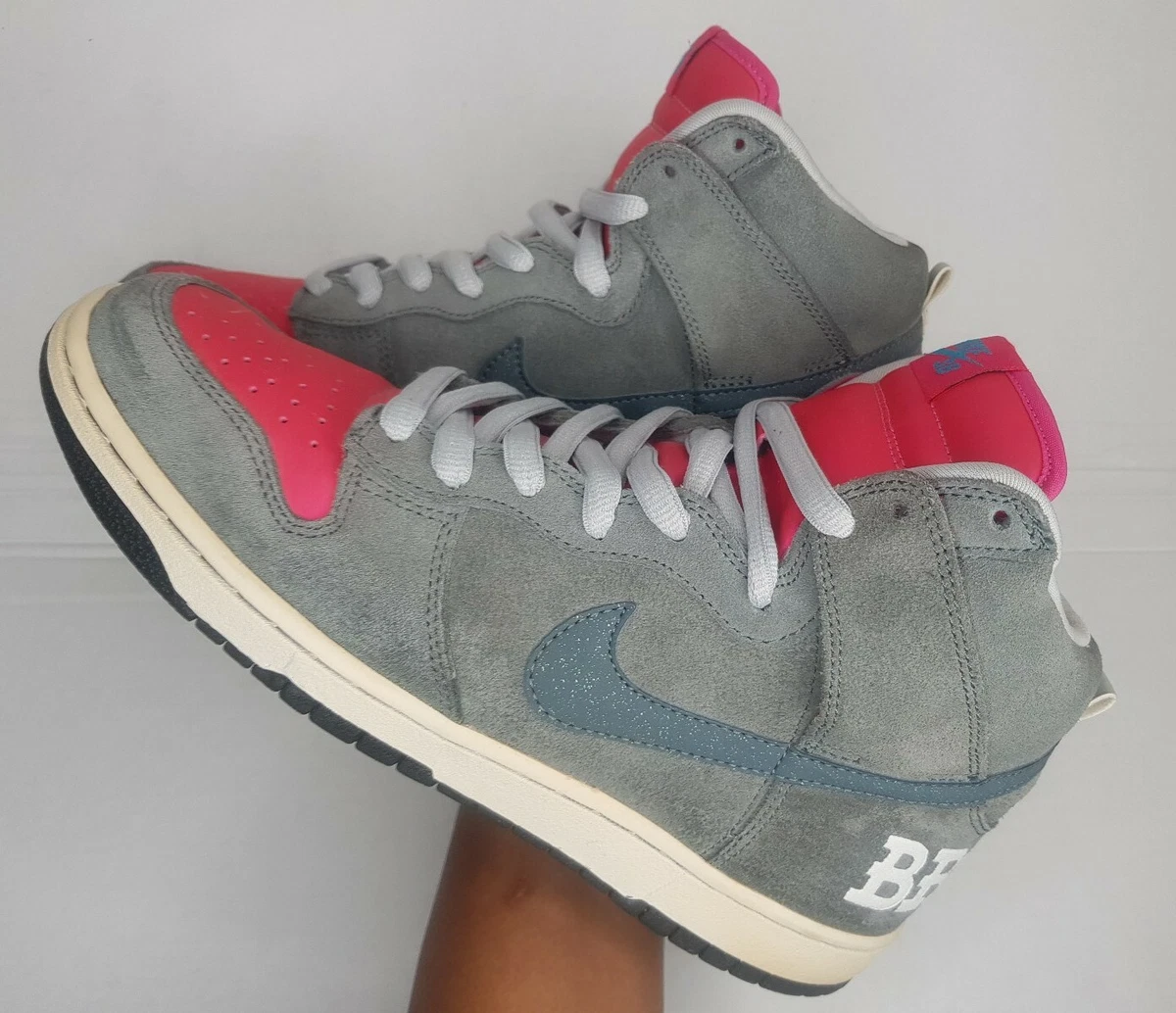Nike SB High Brain Wreck Mens Size 9 Pink Gray 313171 007 A1