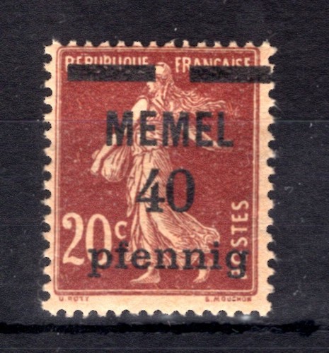 Memel 22a Color MNH Unstamped BPP (80009