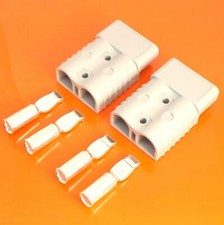 Pair Of High Current Power Connector Grey 175 Amp 600V Battery 1 AWG 50mmsq