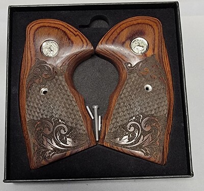 Colt Python 2020+2021 Anaconda Rosewood Dragon Scale w/Silver Colt Medallions!