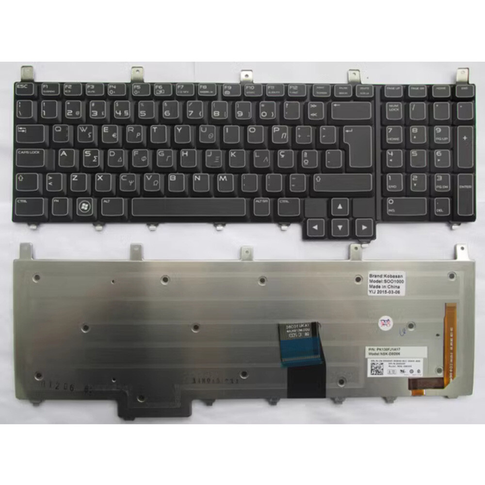 Replacement For DELL Alienware M17X R3 Laptop Keyboard with Blue FPC ...