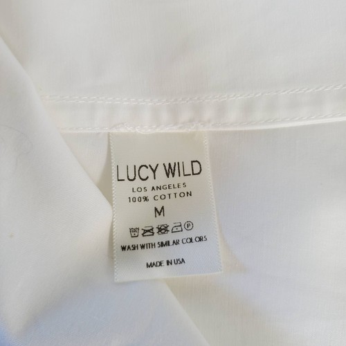 NEW! Lucy Wild White Shift Dress Sleeveless Frock 100% Cotton Designer M - Picture 7 of 7