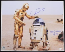 1977 R2-D2 & C3-PO Anthony Daniels/Kenny Baker Signed LE 16x20 Photo (JSA)
