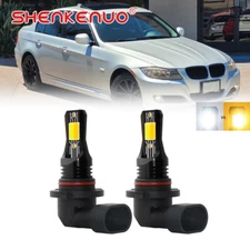 2PCS 9005 9145 H10 LED Fog Light Bulbs White/Yellow For BMW 328i 325xi 320i
