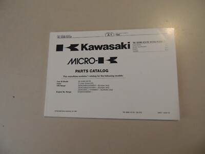Parts catalog ue Kawasaki KX80 (X3,Z3) 2000 Teilekatalog Werkstatthandbuch 