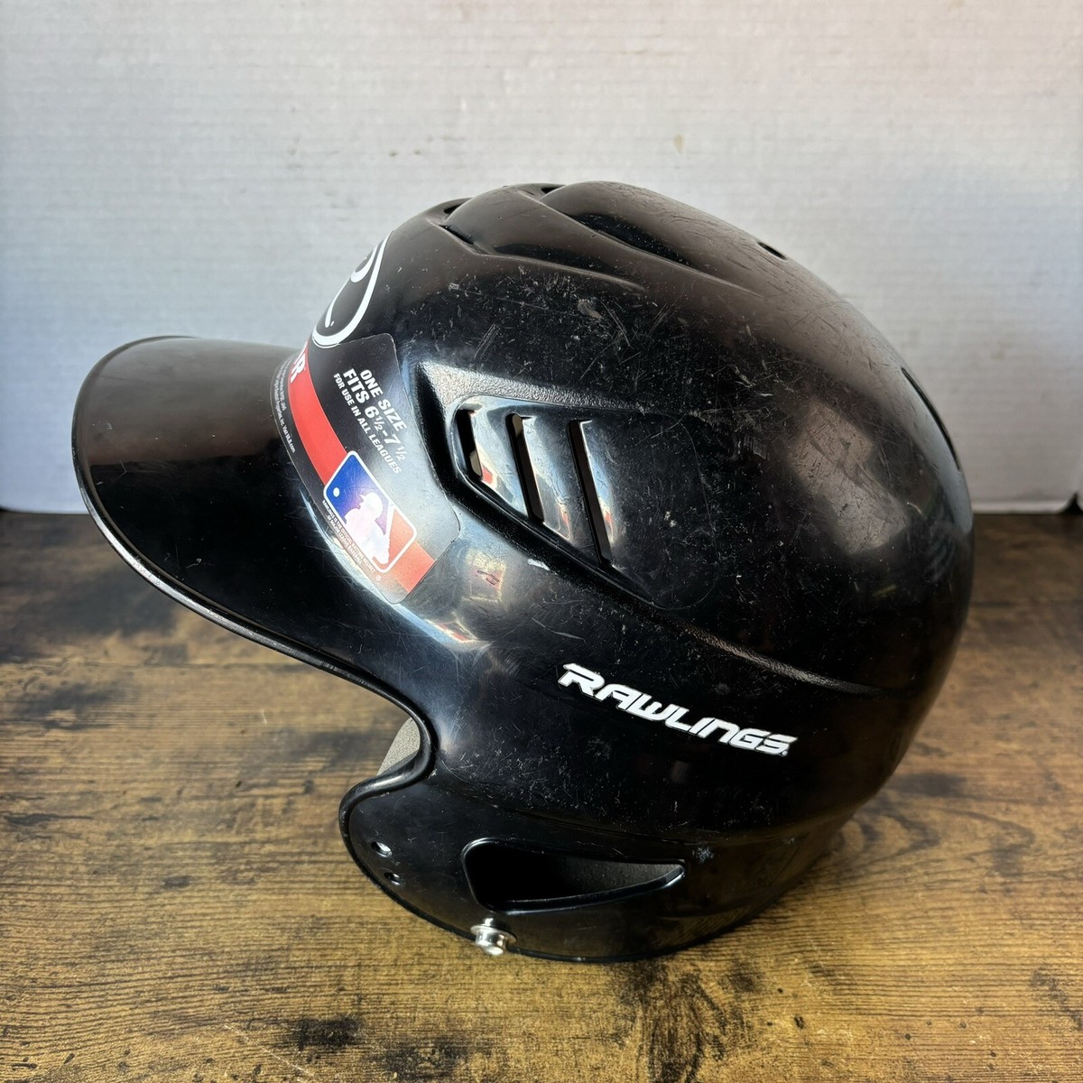 Rawlings VAPOR Batting Helmet Black Size 6.5 - 7.5 NOCSAE Lightly