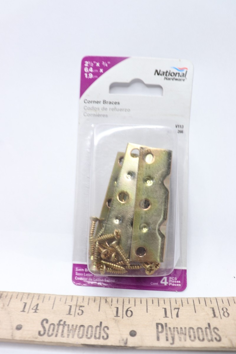 National Hardware V113 Series N226-266 Corner Brace 0.04 in Steel