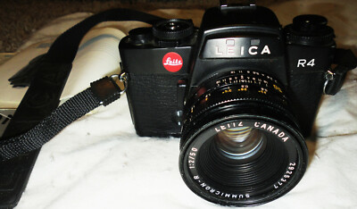 Leitz LEICA R4 SLR FILM CAMERA w/ SUMMICRON-R 50MM F/2 LENS, MOTOR