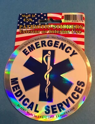 EMS Emergency Medical Services 3” Round Decal Sticker Made In The USA ...