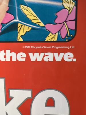 Vintage Coca-Cola Coke Max Headroom Variflex Skateboard 1987 C-C