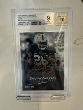 2018 Panini Luminance Saquon Barkley RC Draft Day Gold Ink Auto SP /25 BGS 9/10