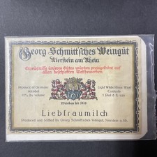 Vintage 1930s Georg Schmitt'sches Weingut Liebfraumilch UNUSED Paper Label Q2041