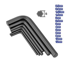 Metric Short Arm Allen Keys / Hex Wrench / Hexagon Key 0.7mm - 8mm All Sizes