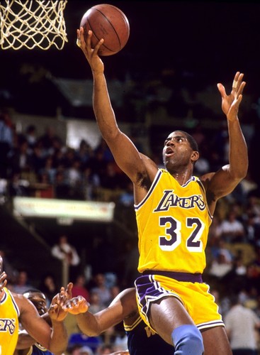 LOS ANGELES LAKERS MAGIC JOHNSON ADIDAS AUTHENTIC MEDIUM HOLO SIGNED JERSEY RARE - Picture 3 of 8