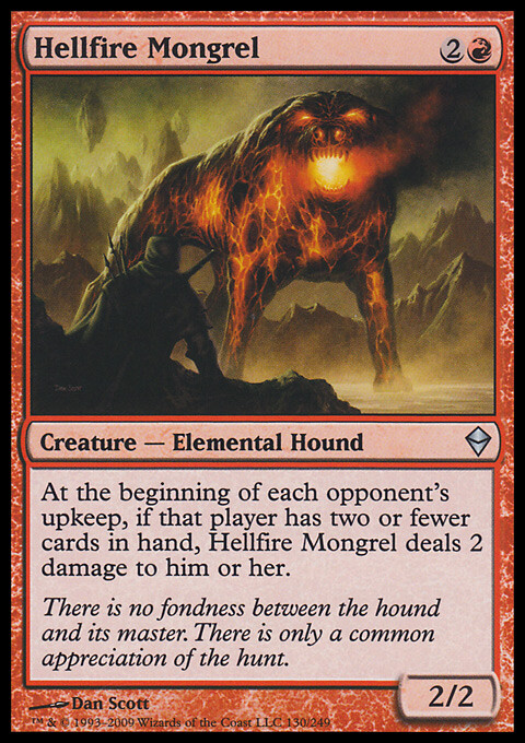 Magic the Gathering MTG Hellfire Mongrel (130) Zendikar   LP