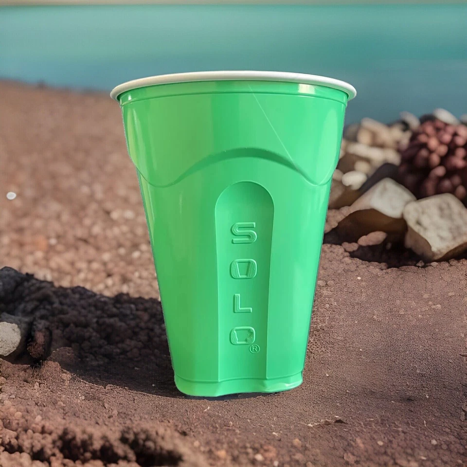 Solo Disposable Plastic Cups For Christmas Halloween Thanks Giving - Green 50 Ct - Image 3 of 4