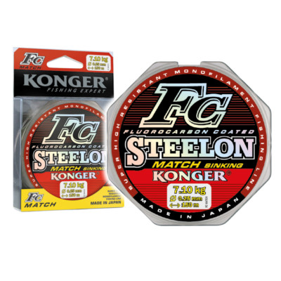ANGELSCHNUR KONGER STEELON MATCH SINKING FLUOROCARBON COATED 150M SPULE LINE NEU