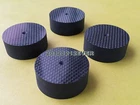 4Pc carbon fiber 50mmx20mm Speaker Spike Stand Base Amp Isolation Feet HIFI