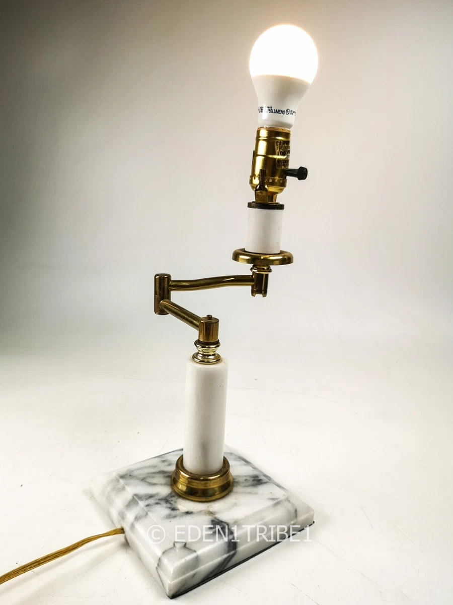Vintage marble table lamps on sale for sale