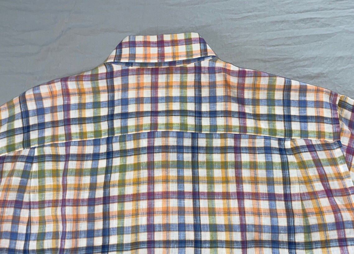 Robert Talbott Long Sleeve Button Front 100% Line… - image 8