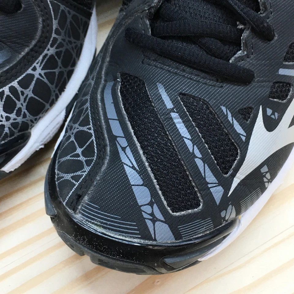 Mizuno Zapatos Mujer 8.5 Onda Voltaje Atlético Bajo Tenis Negro Gris Con Cordones Foto 4 de 4