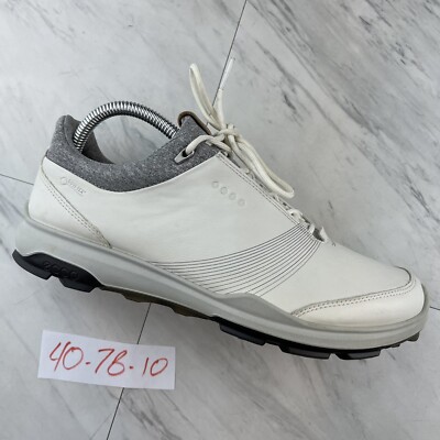  Womens 9/40 Ecco Hybrid 3 Golf Shoes Gore-Tex Extra Wide Beige Waterproof GTX