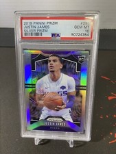 2019 Panini Prizm Rookie Justin James PSA Gem MT 10 # 295 Silver Prizm
