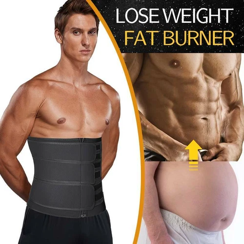 Corsés de entrenamiento de cintura para hombre de 3 correas entrenamiento Cincher adelgazante sauna moldeador corporal - Imagen 4 de 15