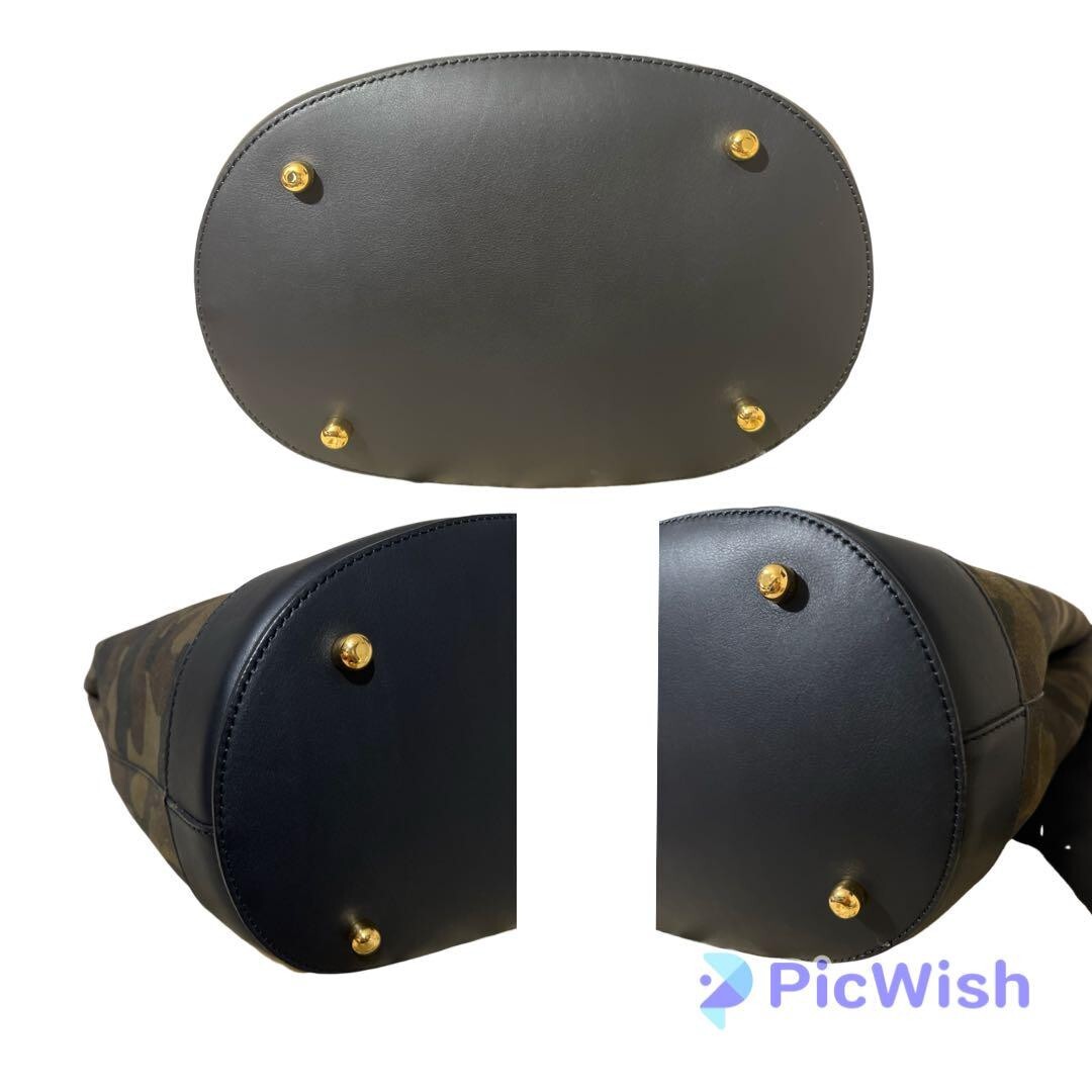 Authentic BURBERRY Prorsum camouflage handbag with pouch suede