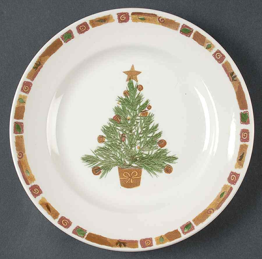 Pier 1 Natural Christmas Salad Plate 8754601