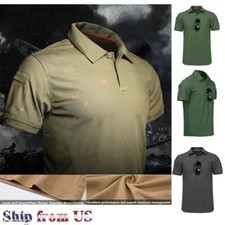 Tactical Polo Shirt Quick Dry Army Shirt Outdoor Polo Shirt Shirt T-Shirt Short