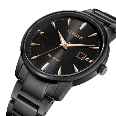 市*夫様 稼働品　Citizen eco-Drive ソーラー 腕時計　ブラック Citizen Eco-Drive Galaxy Black Dial Sapphire Men's Watch BM7595
