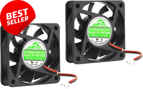 2-Pack 60x60x15mm 6015 12V DC Ball Bearing Brushless Cooling Fan - Picture 12 of 12