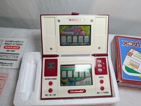 Nintendo Game & Watch Black Jack BJ-60 Multi Screen 1985 w/ Box Tested Complete