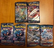 Pokémon Sonne & Mond 6 Booster Ultra Prisma, Stunde der Wächter,Nacht in Flammen