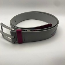 Adidas Men's PU Golf Belt 42 Grey/Multicolor Silver Buckle Athletic Athleisure