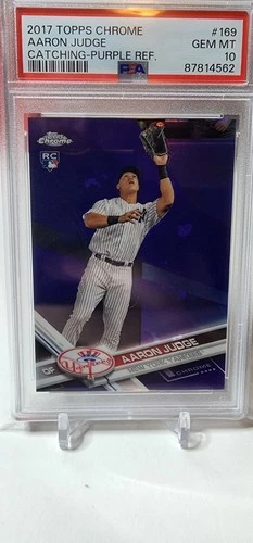 2017 Topps Chrome Aaron Judge RC Purple Refractor /299 PSA 10 Gem Mint #169