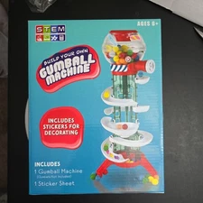 Gumball Machine + Stickers (No Gum) Build Your Own, Brand New-Sealed Box!