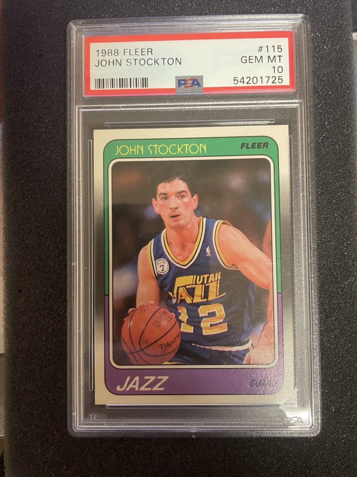 1988 Fleer John Stockton # 115 PSA 10