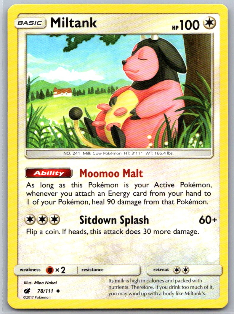 Miltank 78/111 SM - Crimson Invasion Uncommon Normal NM
