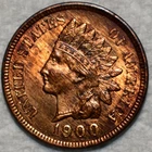Uncirculated 1900 Indian Head Cent, Sharp specimen.