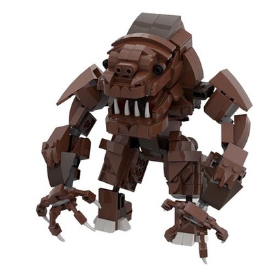The Rancors Mindless Violent Creatures 459 Pieces from Sci-Fi Movie MOC Build