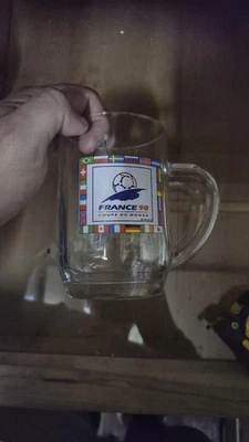 Chope verre France 98 Coupe du Monde 1998 football champion Zidane Les Bleus - Photo 1/4