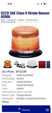 Ecco Strobe Beacon Light Amber 3 12-48 VDC - 6550A On or Off Road Use