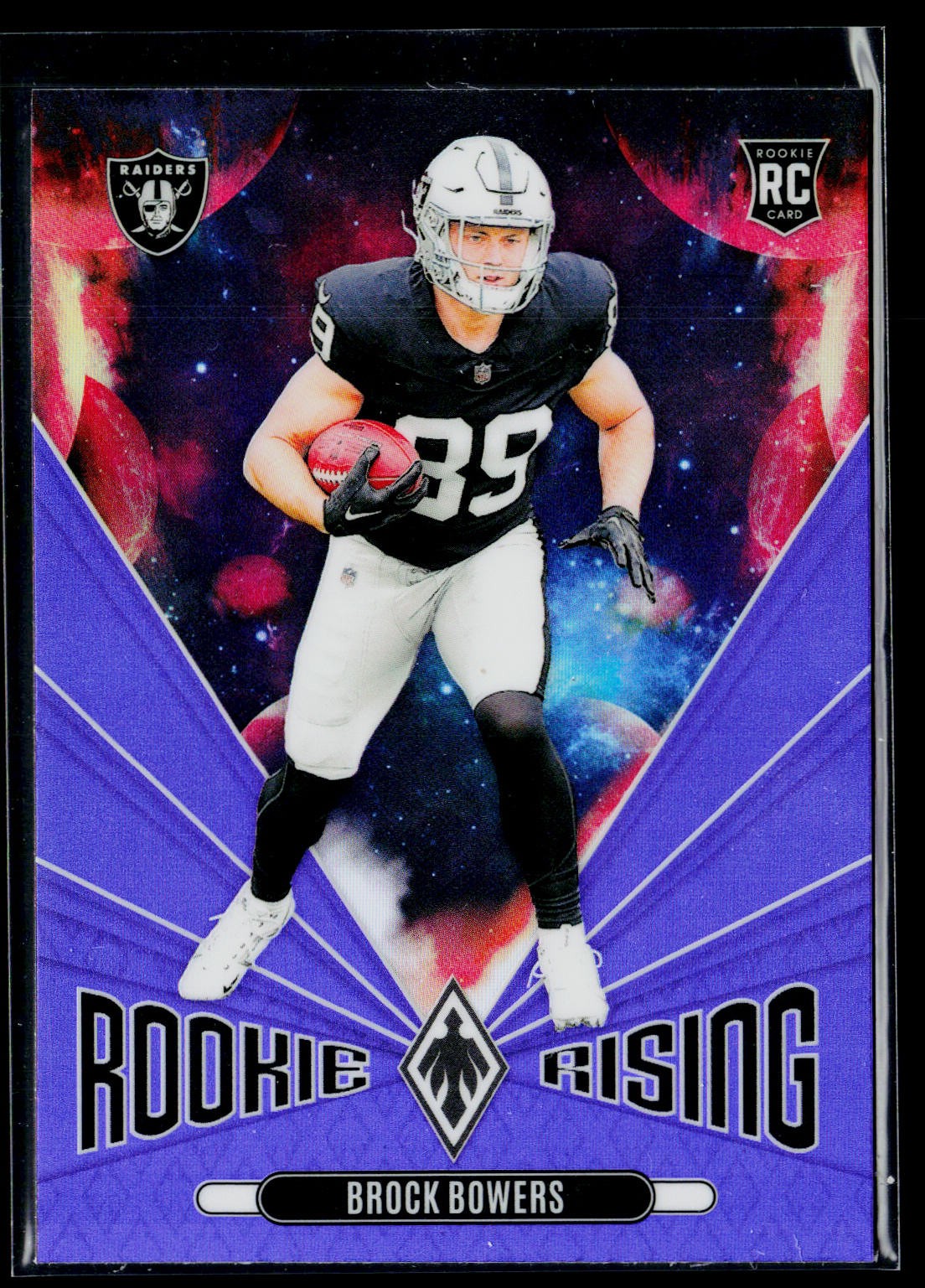 2024 Panini Phoenix #RR-BBS Brock Bowers Las Vegas Raiders Rookie Rising Purple