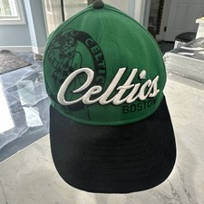 New Era Boston Celtics Hardwood Classics Baseball Cap Adjustable Green SnapBack
