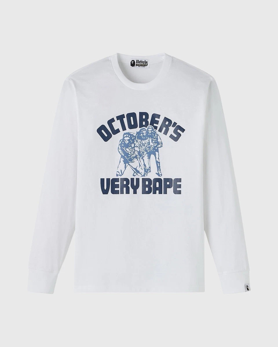 A Bathing Ape Long Sleeve White Shirts for Men for sale | eBay