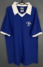 MEN RETRO REPLICA FC CHELSEA 1975/1981 HOME FOOTBALL SOCCER SHIRT JERSEY SIZE XL